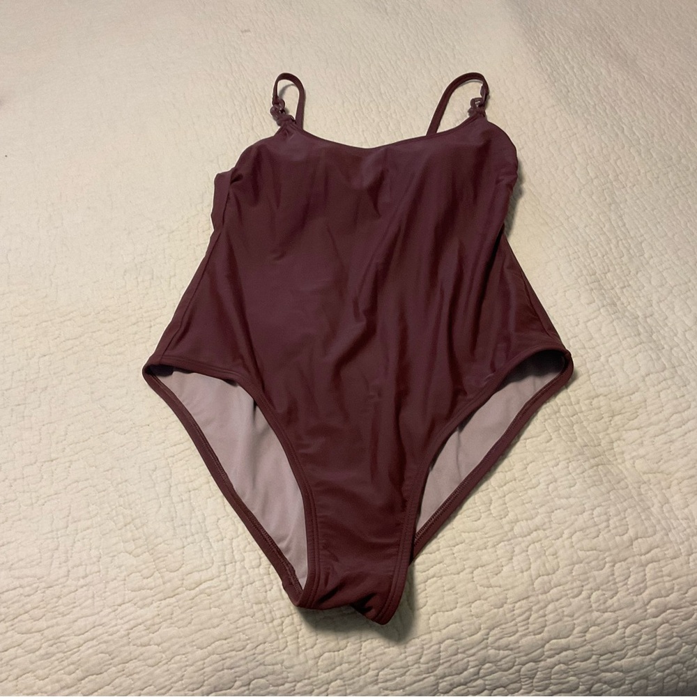 Kona Sol Tan and Brown Swimsuit